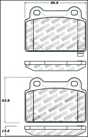 StopTech 309.13680 Street Performance Rear Brake Pad