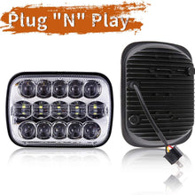 BICYACO DOT 110W 5x7 Inch Led Headlights 7x6 Inch Hi/Low Led Sealed Beam Headlamp for Jeep Wrangler YJ Cherokee XJ H4 Plug H6054 Headlights H5054 6054 6052 Toyota Pickup（Chrome）