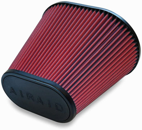 Airaid 720-476 Universal Clamp-On Air Filter: Oval Tapered; 6 Inch (152 mm) Flange ID; 9 Inch (229 mm) Height; 10.75 Inch x 7.75 Inch (273 mm x 197 mm) Base; 7 x 4 Inch (178 mm x102 mm) Top