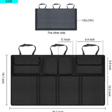 EldHus 43224-13969 Black Trunk Storage-Auto SUV Van Container Car Organization Collapsible Compartment Pocket Mesh