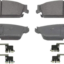 Wagner ThermoQuiet QC1194 Ceramic Disc Pad Set With Installation Hardware, Rear