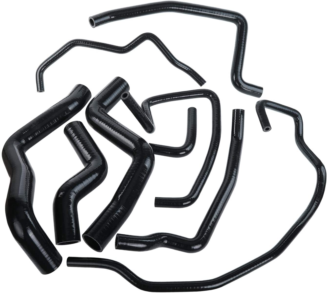 Replacement Radiator Coolant & Heater Pure Silicone Hose Kit Fit for 2003-2012 Mazda RX8 SE3P 13B MSP, Wall Thickness 0.18