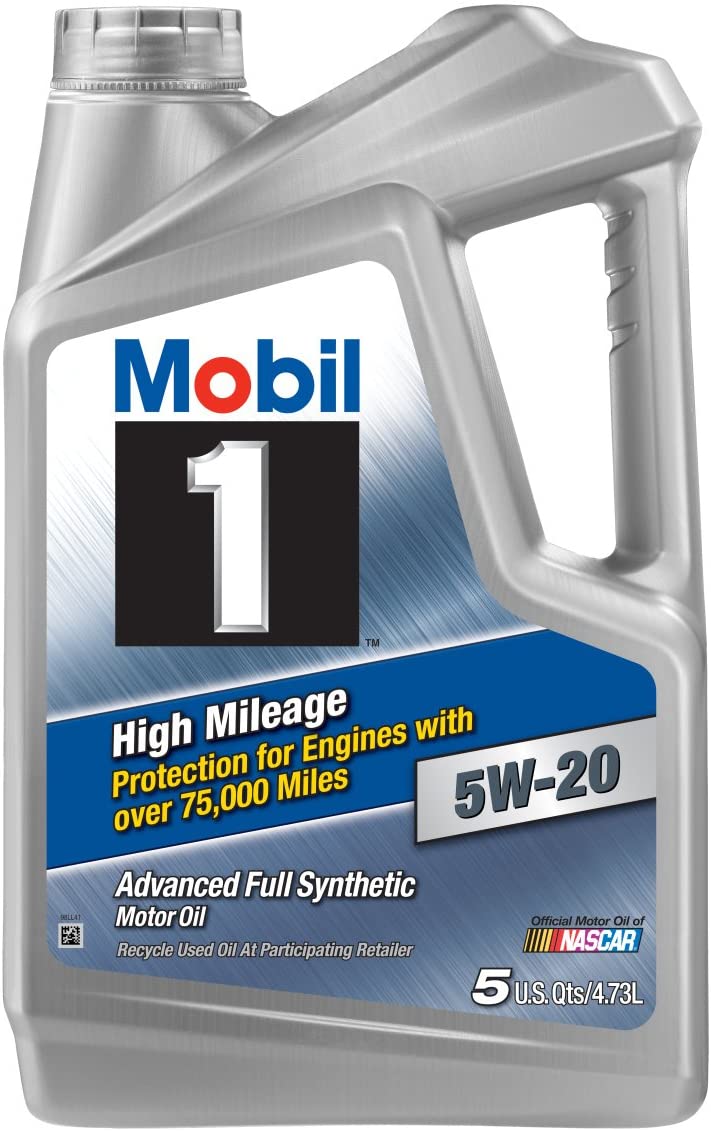 Mobil 1 (120768-3PK High Mileage 5W-20 Motor Oil - 5 Quart, (Pack of 3)