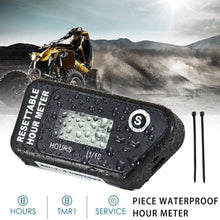 LCD Digital Resettable No Power Required Inductive Waterproof Hour Marine Motorcycle Snowmobile ATV Meter for Fuel Engine