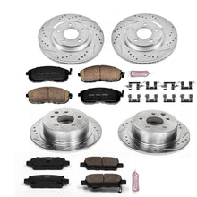 Power Stop K6095 Front & Rear Brake Kit with Drilled/Slotted Brake Rotors and Z23 Evolution Ceramic Brake Pads