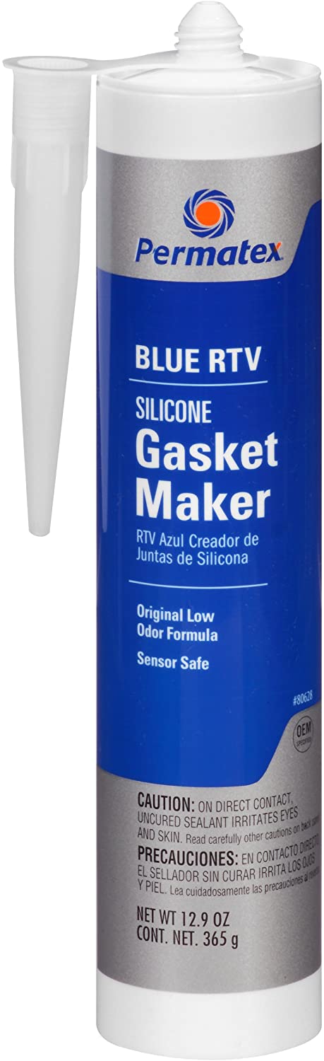 Permatex 80628-12PK Sensor-Safe Blue RTV Silicone Gasket Maker, 12.9 oz. (Pack of 12)