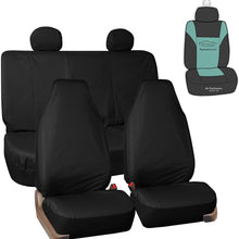 FH Group FB113114 Rugged Oxford Seat Covers (Black) Full Set with Gift - Universal Fit for Trucks, SUVs, and Vans