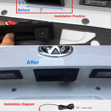 Navinio Trunk Handle Vehicle-Specific Camera Integrated into Case Handle Rear View Camera for VW Tiguan Touareg Passat Golf VI Variant Audi A4 Q3 A3 A6L A8 (Model 01578= 110x48 mm)
