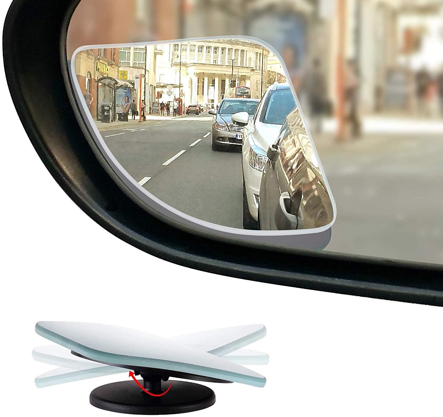 Dependable Direct HD Frameless Blind Spot Mirror - Fan Shaped 2.5