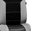 TLH Royal Leather Seat Covers Front Set, Airbag Compatible, Beige Black Color-Universal Fit for Cars, Auto, Trucks, SUV
