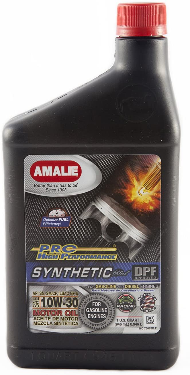 Amalie (75676-56) 10W-30 Pro High Performance Synthetic Blend Motor Oil - 1 Quart Bottle