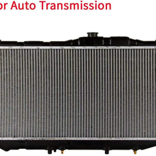 MUKEZON For 1987-1991 Toyota Camry 2.0L L4 Automatic AT Aluminum/Plastic Radiator 1 Row