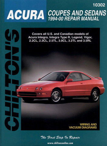 Chilton Acura Coupes and Sedans 1994-2000 Repair Manual (10302)