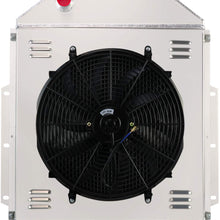 CoolingCare All Aluminum 4 Row Radiator+ Fan Shroud w/Relay Kits for 1942-1952 Ford F1 F2 F3 Pickup Trucks V8