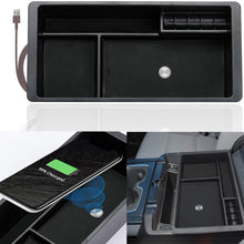 ROCCS Wireless Charger Center Console Insert Organizer Tray for GMC Sierra Yukon Chevy/Chevrolet Silverado Tahoe Suburban 2014-2018 Armrest Storage Box Compartment
