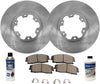 Detroit Axle - Pair (2) Front Disc Brake Kit Rotors w/Ceramic Pads w/Hardware & Brake Kit Cleaner & Fluid for 1998 1999 2000 2001 2002 2003 Infiniti QX4 - [98-04 Nissan Pathfinder]