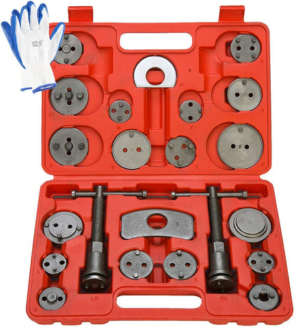 8MILELAKE Brake Caliper Wind Back Tool 24pc Professional Disc Brake Caliper Tool Set