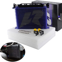 Aluminum AN10 Trust Engine Oil cooler + Mounting Bracket Kit (15Row, Black)