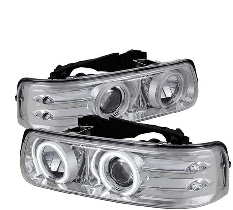 Spyder Auto 5009586 CCFL Halo Projector Headlights Chrome/Clear