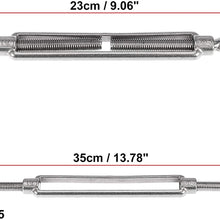 X AUTOHAUX 3pcs M10x1.5 Car 304 Stainless Steel Eye and Eye Turnbuckle Wire Rope Tension