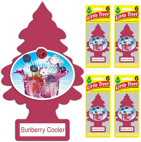 Little Trees auto air freshener, Sunberry Cooler, 6-Packs (4 Count)