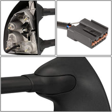 Replacement for Super Duty Black Manual Telescoping Extendable Amber Signal Towing Side+Circle Blind Spot Mirror