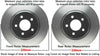 Detroit Axle - Front & Rear Drilled Brake Rotors Ceramic Pads for 2011-2017 Jeep Grand Cherokee(Exc. SRT)/ Dodge Durango - Models w/ 330mm (12.98