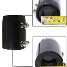 24" Stainless Steel Flexible Upper/Lower Radiator Hose & Chrome Caps Kit Black