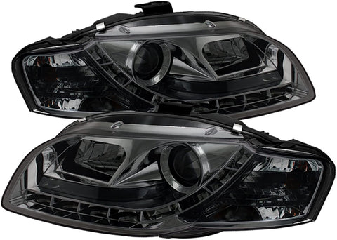 Spyder Auto PRO-YD-AA405-DRL-SM Audi A4 Smoke DRL LED Projector Headlight