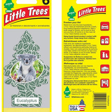 LITTLE TREES Car Air Freshener | Hanging Tree Provides Long Lasting Scent for Auto or Home | Eucalyptus, 6-Packs (4 count)