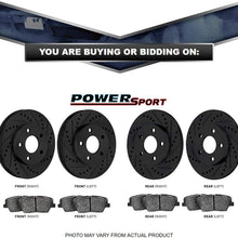 Fit 2007-2010 BMW X5,X6 Black Full Kit Brake Rotors Kit+Ceramic Brake Pads