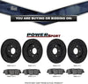 Fit 2007-2010 BMW X5,X6 Black Full Kit Brake Rotors Kit+Ceramic Brake Pads