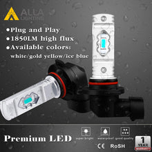 Alla Lighting H10 LED Fog Light Bulb, 9145 9140 9040 9045 ETI 56-SMD 3800 Lumens Extremely Super Bright Cars Trucks 9145 CANBUS LED Lights, 8000K Ice Blue