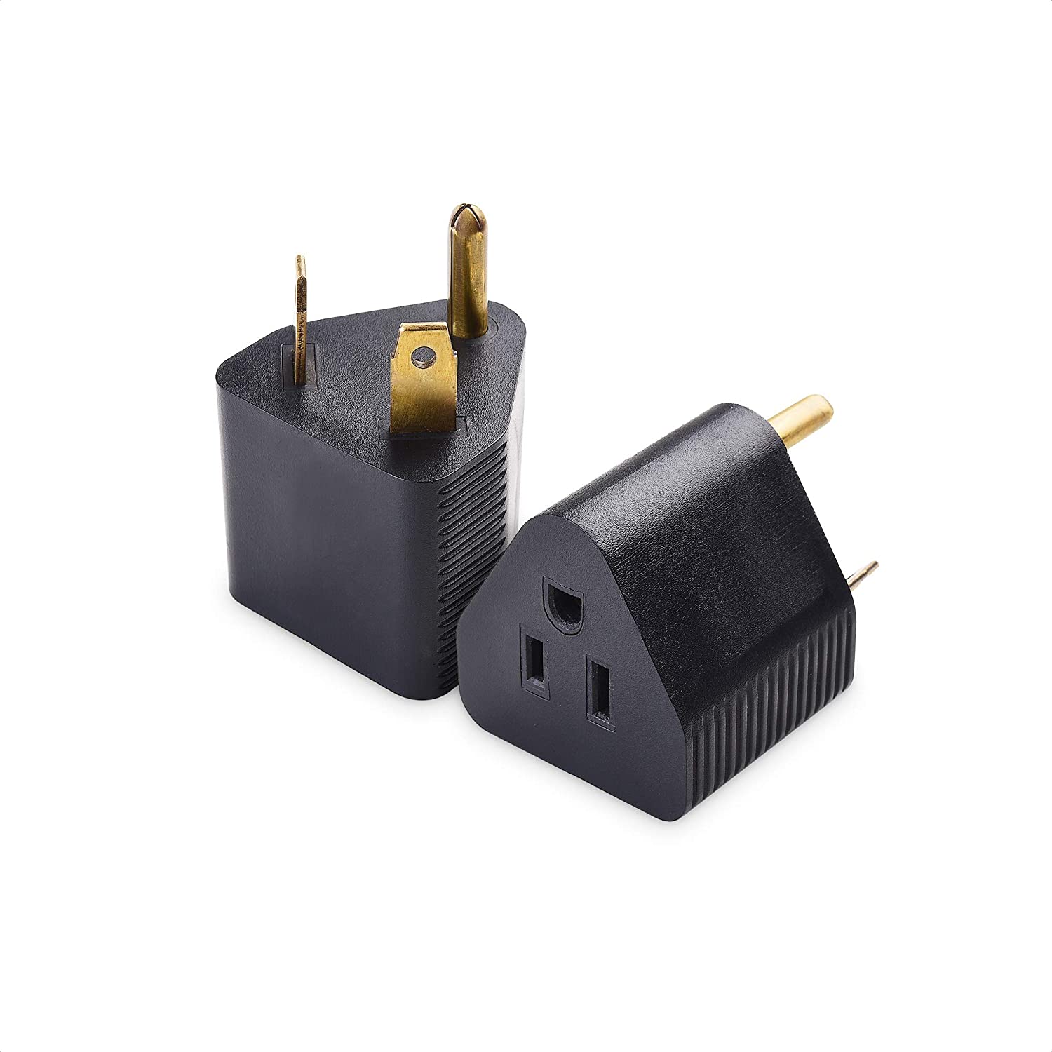 Cable Matters 2-Pack 3 Prong 30 Amp to 15 Amp RV Adapter, 30 AMP RV Plug (NEMA TT-30P to 5-15R)