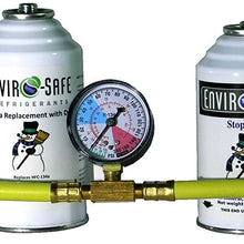 ENVIRO-SAFE R134a Replacement w/Dye Stop Leak & Gauge Kit #RSG-4