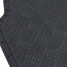 BDK Universal Fit 4-Piece Set Metallic Design Car Floor Mat - Heavy Duty All Weather with Rubber Backing (Carbon)