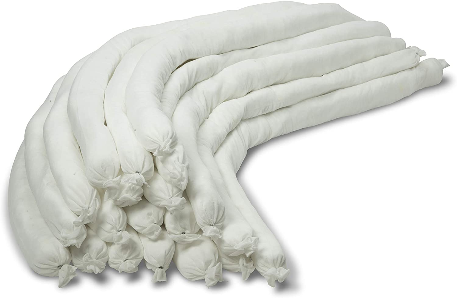 AABACO Oil Only Absorbent Socks – Snake to soak up Any Oil, Diesel, Fuel or Hydrocarbon Based fluids – Repels Water - 3” x 48” – Absorbing up to 10 Gallons – Clean Oil Spills (Pack of 20)