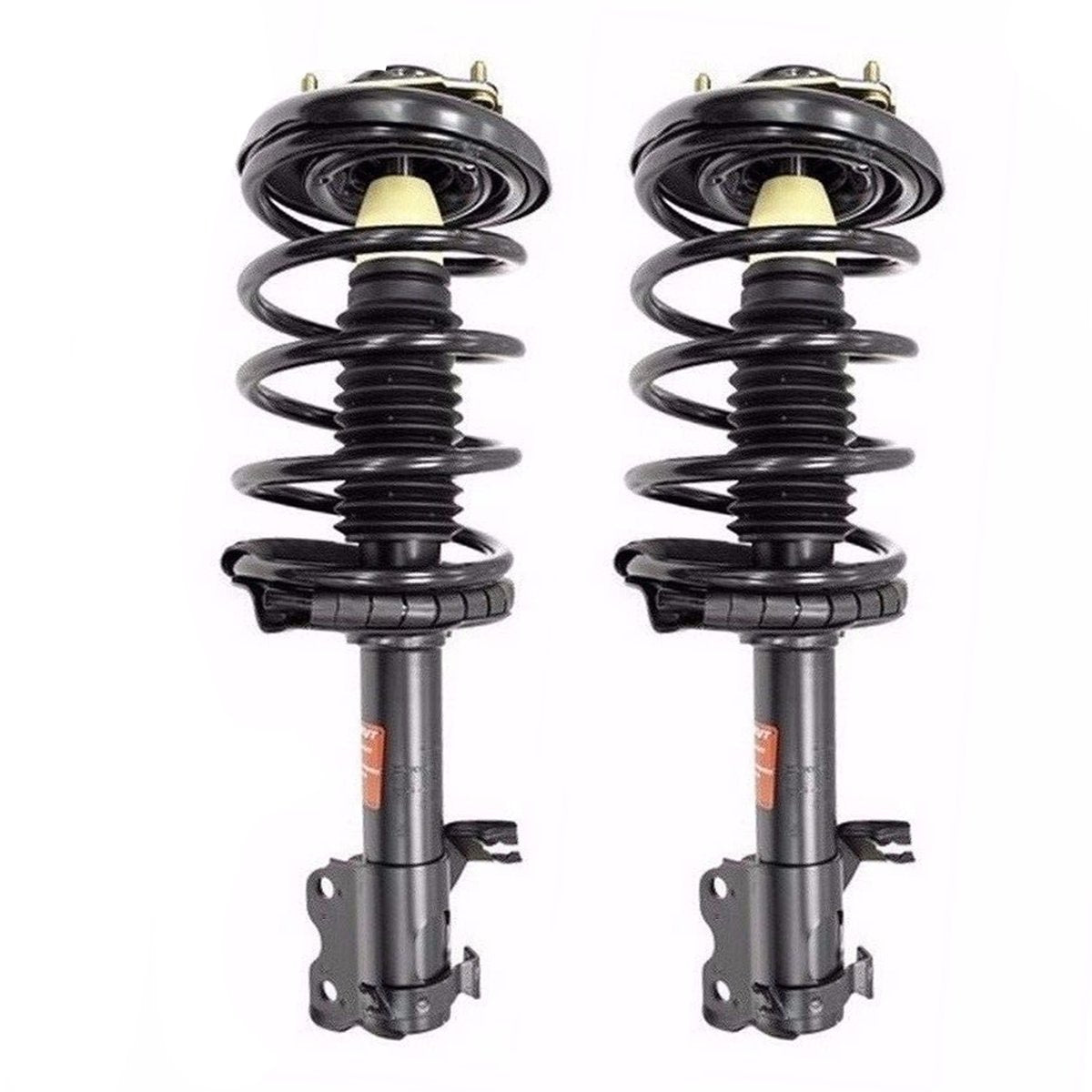 Pair - Front Driver & Passenger Side Coil Spring and Ready Strut Assembly Set - Models without Sport Suspension