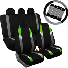 FH Group FB113113 Supreme Modernistic Seat Covers (Green) Full Set with Gift – Universal Fir for Cars, Trucks & SUVs