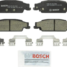 Bosch BC922 QuietCast Premium Ceramic Disc Brake Pad Set For Cadillac: 2003-2007 CTS, 2005-2011 STS; Pontiac: 2005-2008 Grand Prix; Rear