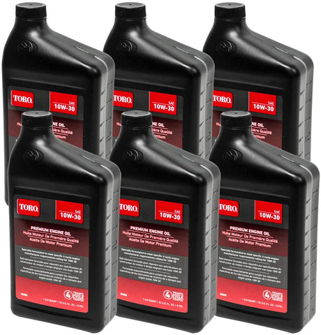 TORO 6PK 32oz Genuine OEM SAE 10W-30 4 Cycle Engine Oil 38280