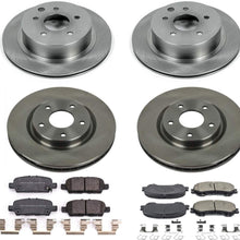 Power Stop KOE7035 Autospeciality Replacement Front and Rear Brake Kit- OE Rotors & Ceramic Brake Pads