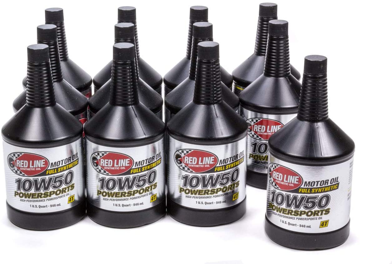 Red Line Oil 42604 CASE/12 10w50 Powersports MotorOil Case 12x1 Qt, 384. Fluid_Ounces