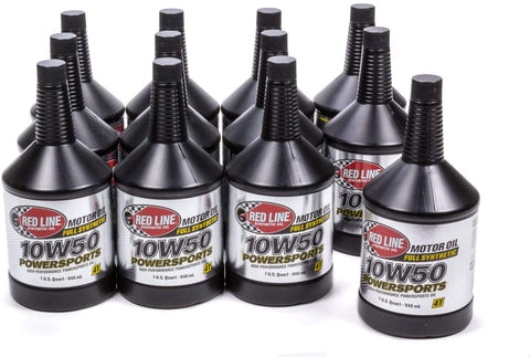 Red Line Oil 42604 CASE/12 10w50 Powersports MotorOil Case 12x1 Qt, 384. Fluid_Ounces