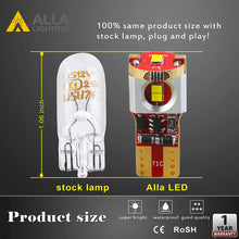 Alla Lighting Newest 194 LED Bulbs Super Bright T10 175 168 2825 W5W ZS SMD 12V LED Bulbs for Car License Plate Tag Interior Map Dome Trunk Courtesy Lights, Amber Yellow