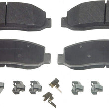 Wagner ThermoQuiet MX1069 Semi-Metallic Disc Pad Set With Installation Hardware, Front