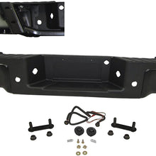 For 2009-2014 F-150 Styleside W/O Tow Package Rear Bumper Black Full Assy (With Ends, Hitch Bar, Pad Brackets, License Lamp & Harness) With Sensor Hole FO1103167