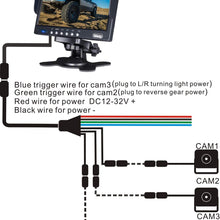 7" Wired Rear View Backup Reverse Side View Camera System Night Vision for Tractor, Truck, Forklift, Heavy Equipment, EXCAVTOR, Skid Steer, Pickup, Van