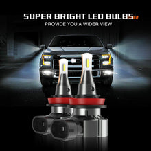 SEALIGHT H8 H11 H16 LED Fog Light Bulb, 5800lumen 6000K Xenon White Super Bright CANBUS LED Lights, Halogen Fog Light Bulb Replacement for Cars Trucks Vans(pack of 2)