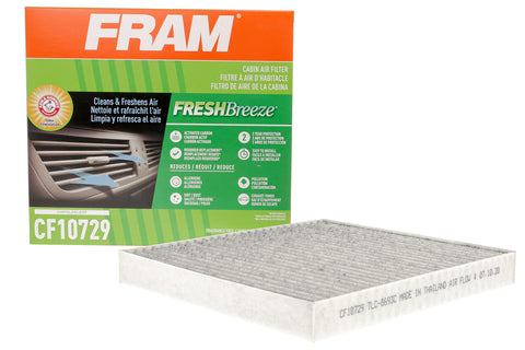 Fram Fresh Breeze - Filtro de aire de cabina con bicarbonato de sodio Arm & Hammer, CF10729 para vehículos seleccionados Chrysler, Dodge y Jeep